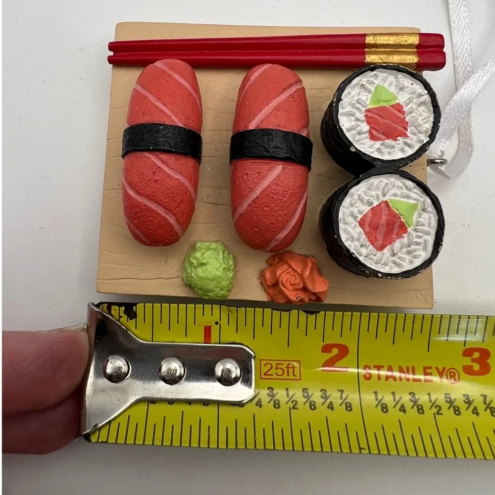 Hallmark Sushi Tray Christmas Ornament Lot of 3